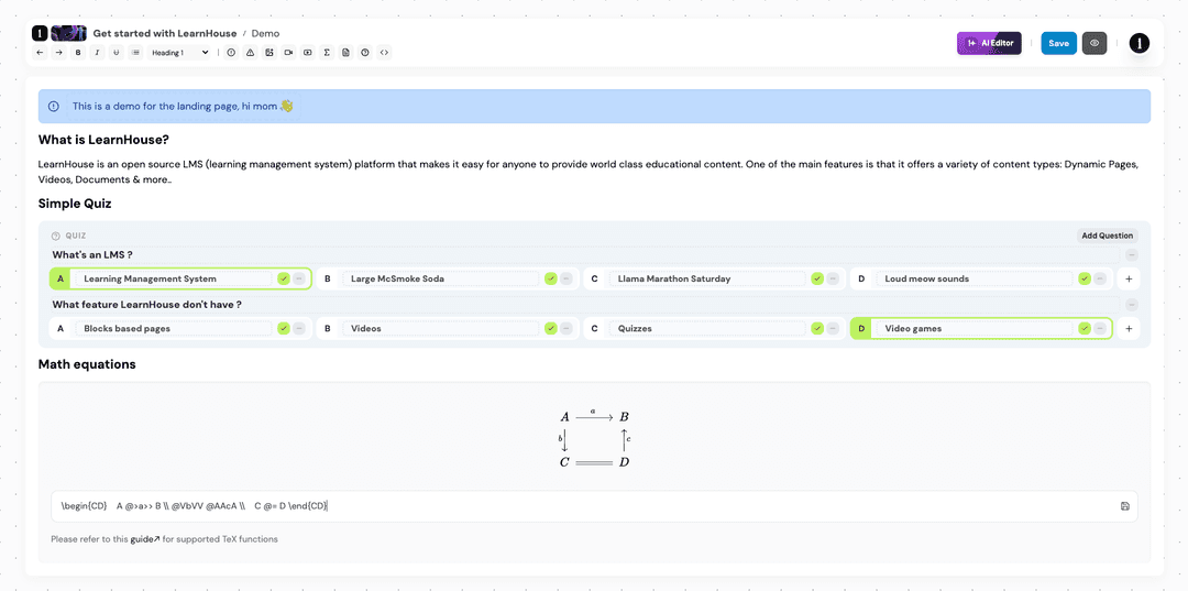 Customizable Learning Paths
